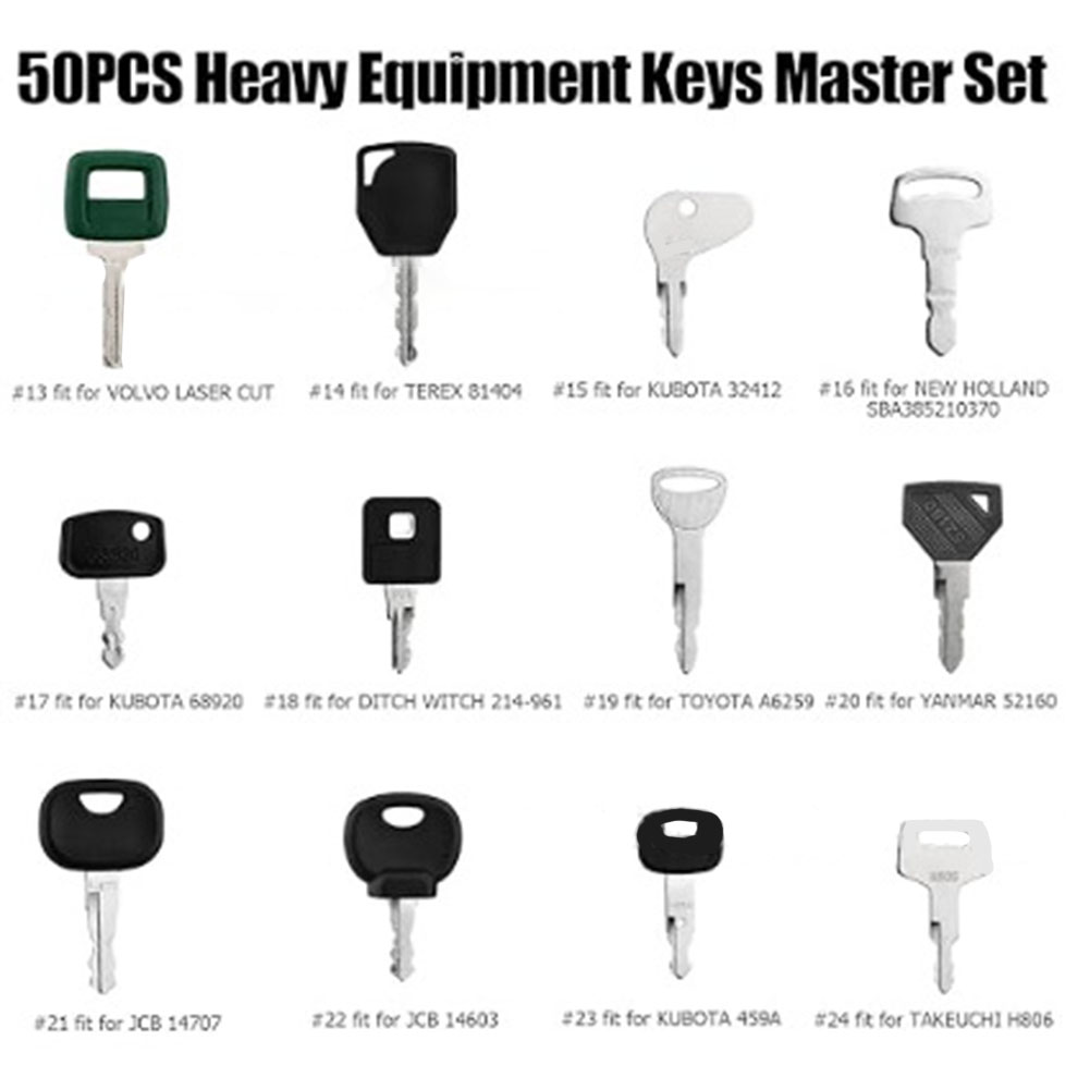 50 шт. универсальных ключей дл – обзор и цена Heavy Equipment Keys Master Set